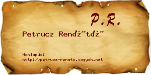 Petrucz Renátó névjegykártya